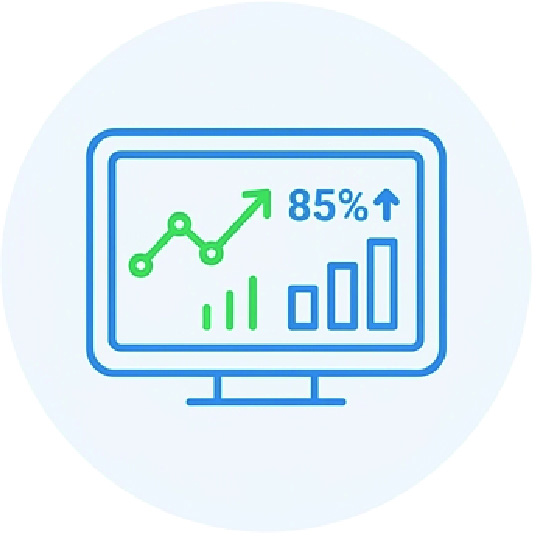 KPI Dashboard Icon KPI dashboard icon for production tracking